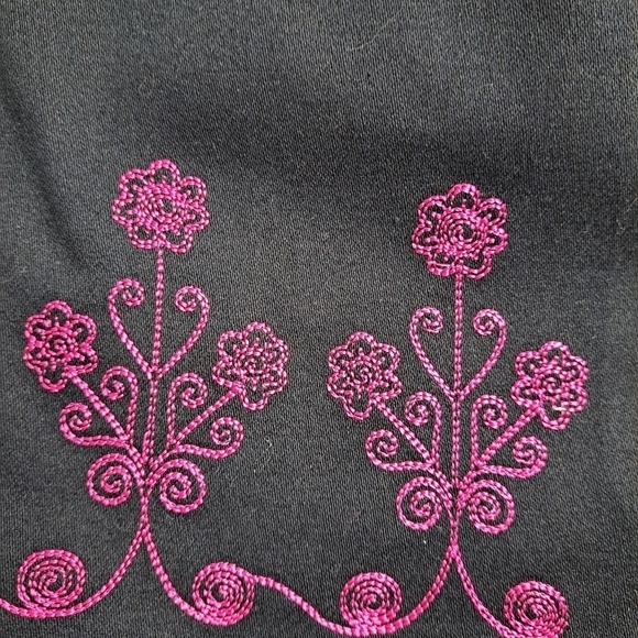 Vintage Talbot Blue Button Down Vest With Pink Embroidery  Size 4 - Picture 2 of 4